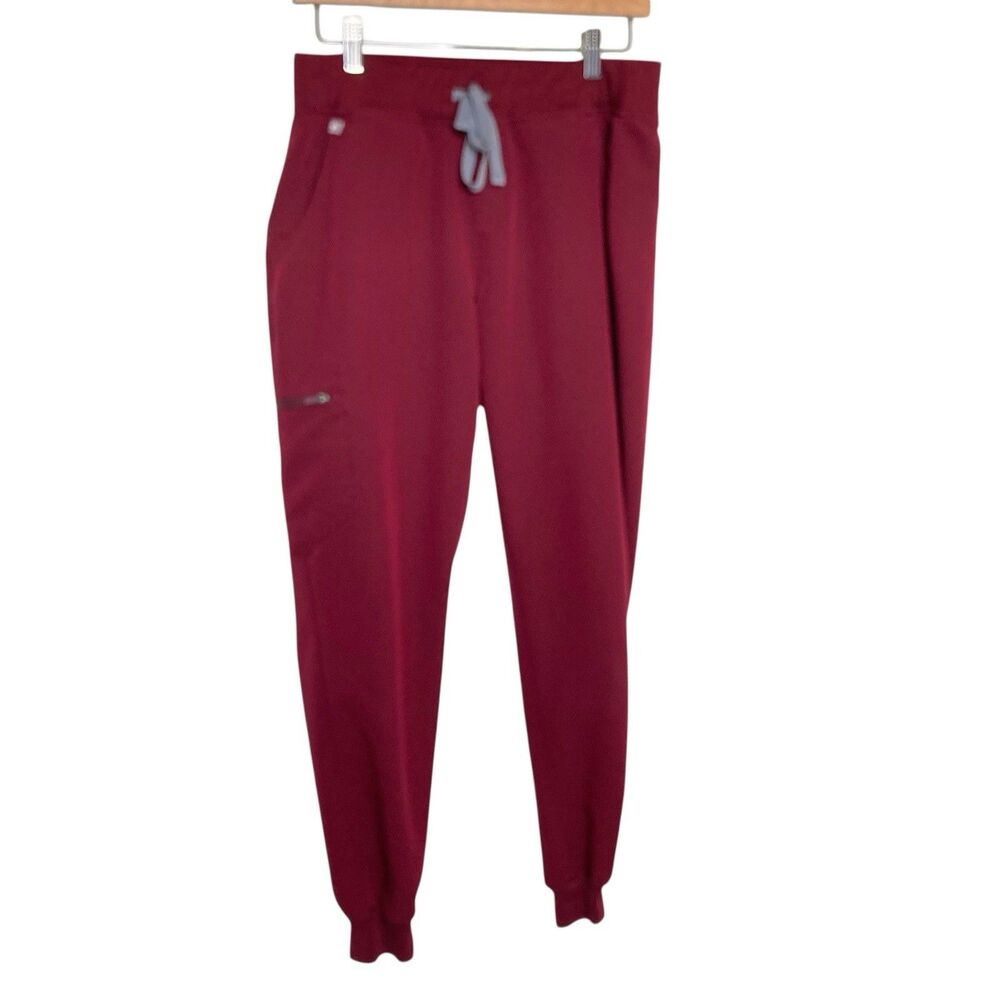 FIGS Technical Collection Scrub Pants in Burgundy Womens Size Medium
